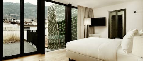 Ropa de cama de alta calidad y minibar