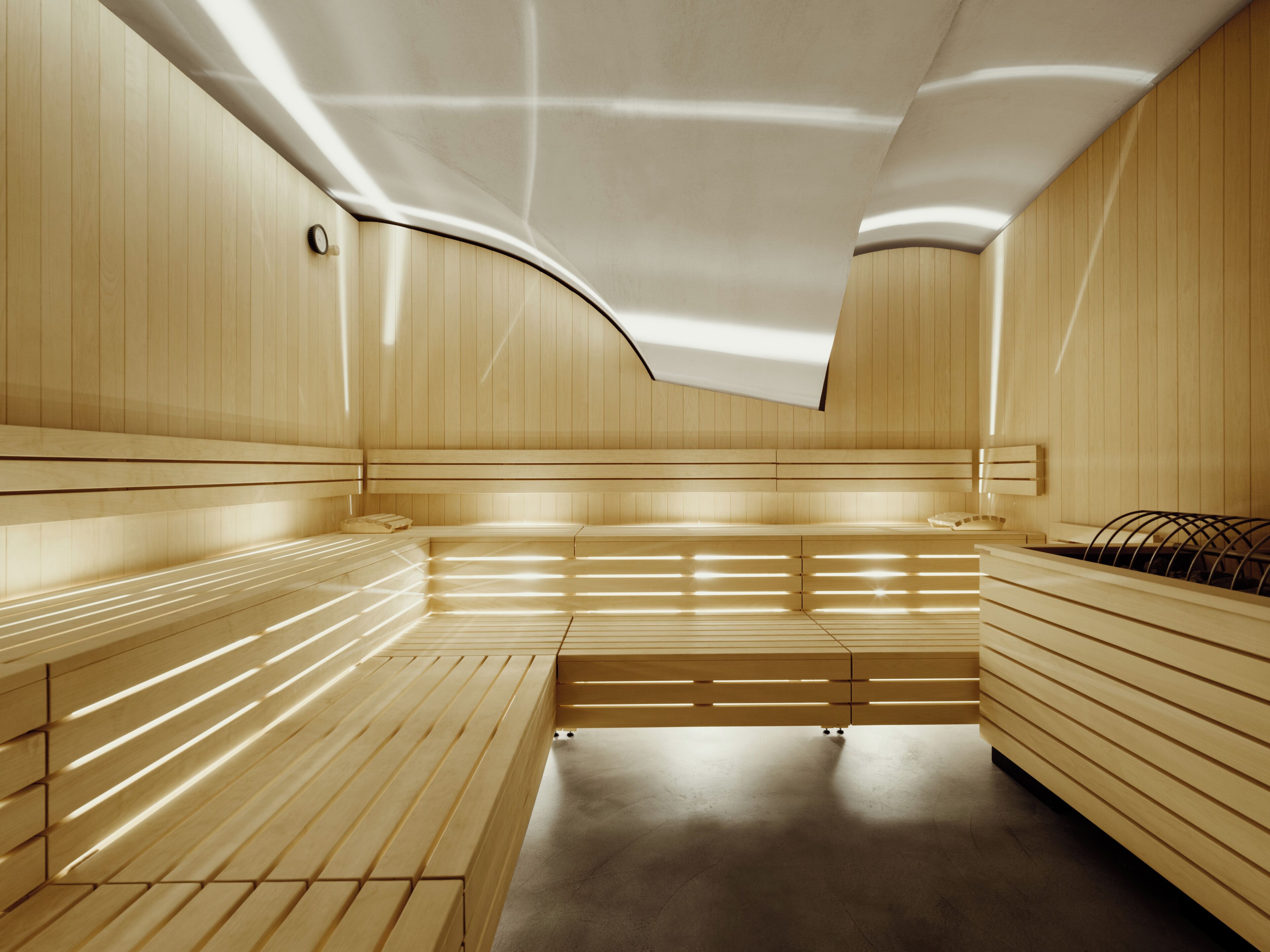 sauna, steam room