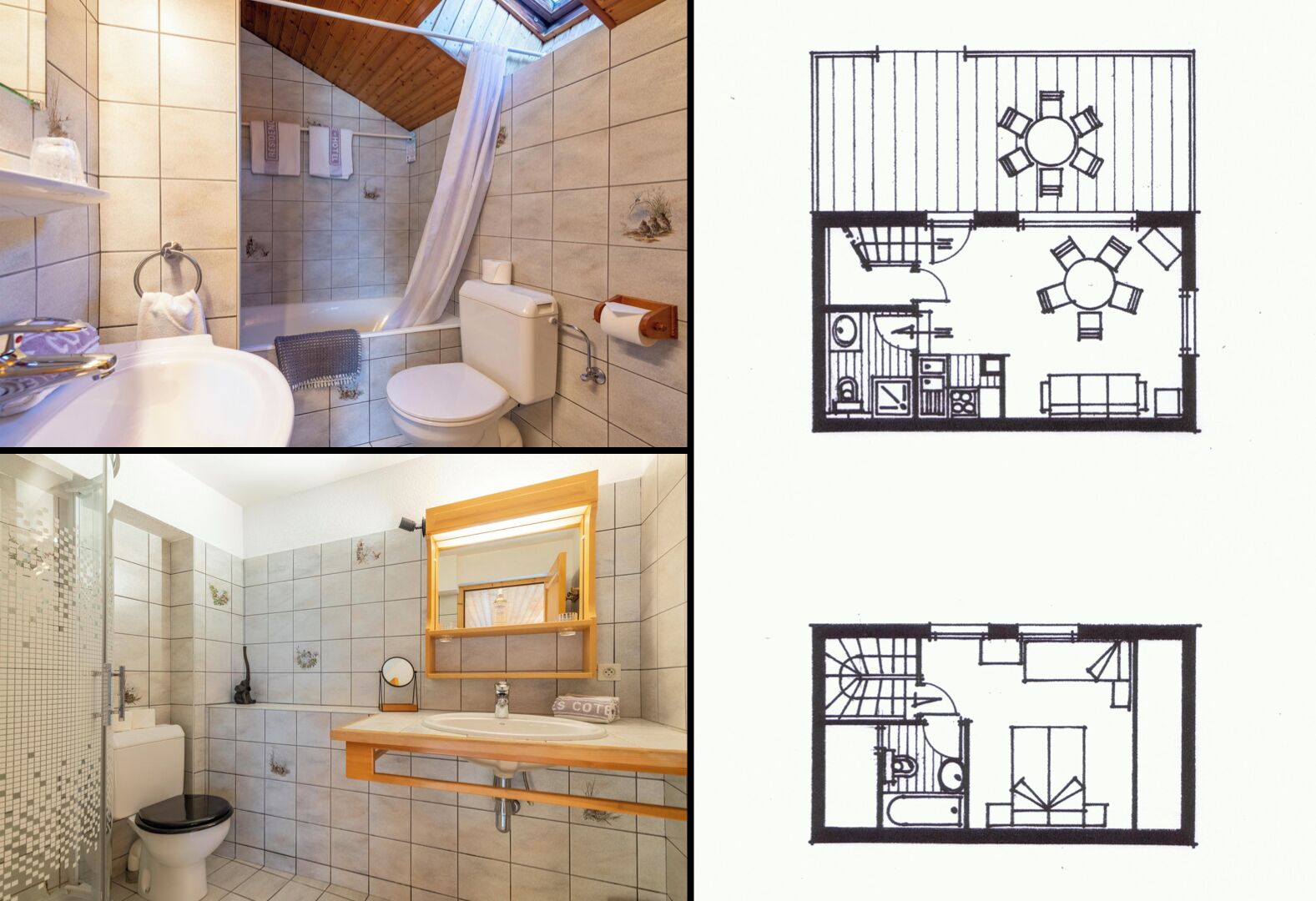 chalet, 1 bedroom, mountain view, annex building | bathroom | combined shower/bathtub, hydromassage showerhead, free toiletries