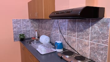 Apartamento, 1 quarto | Cozinha privada | Refrigerador em uma área comum, micro-ondas (mediante solicitação)