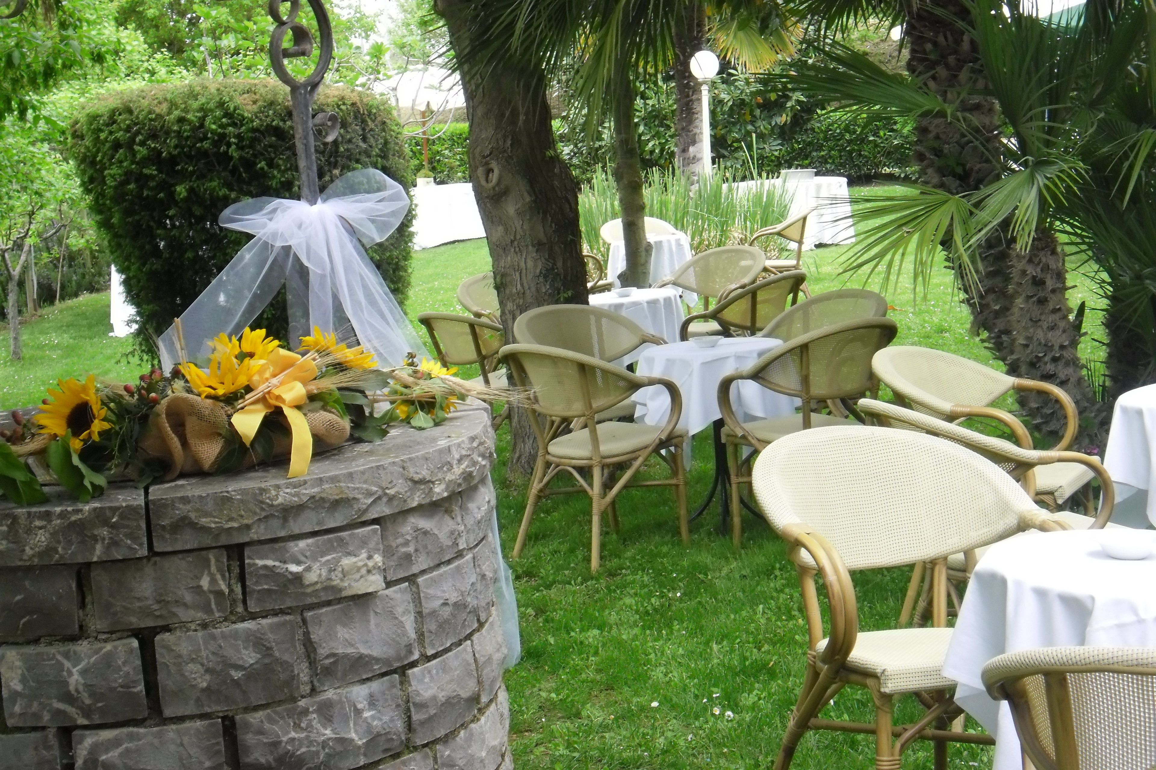 outdoor banquet area