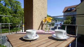 Classic Double room, 1 bedroom, river view, side building, stair access | Hypo-allergenic bedding, in-room safe, individually decorated