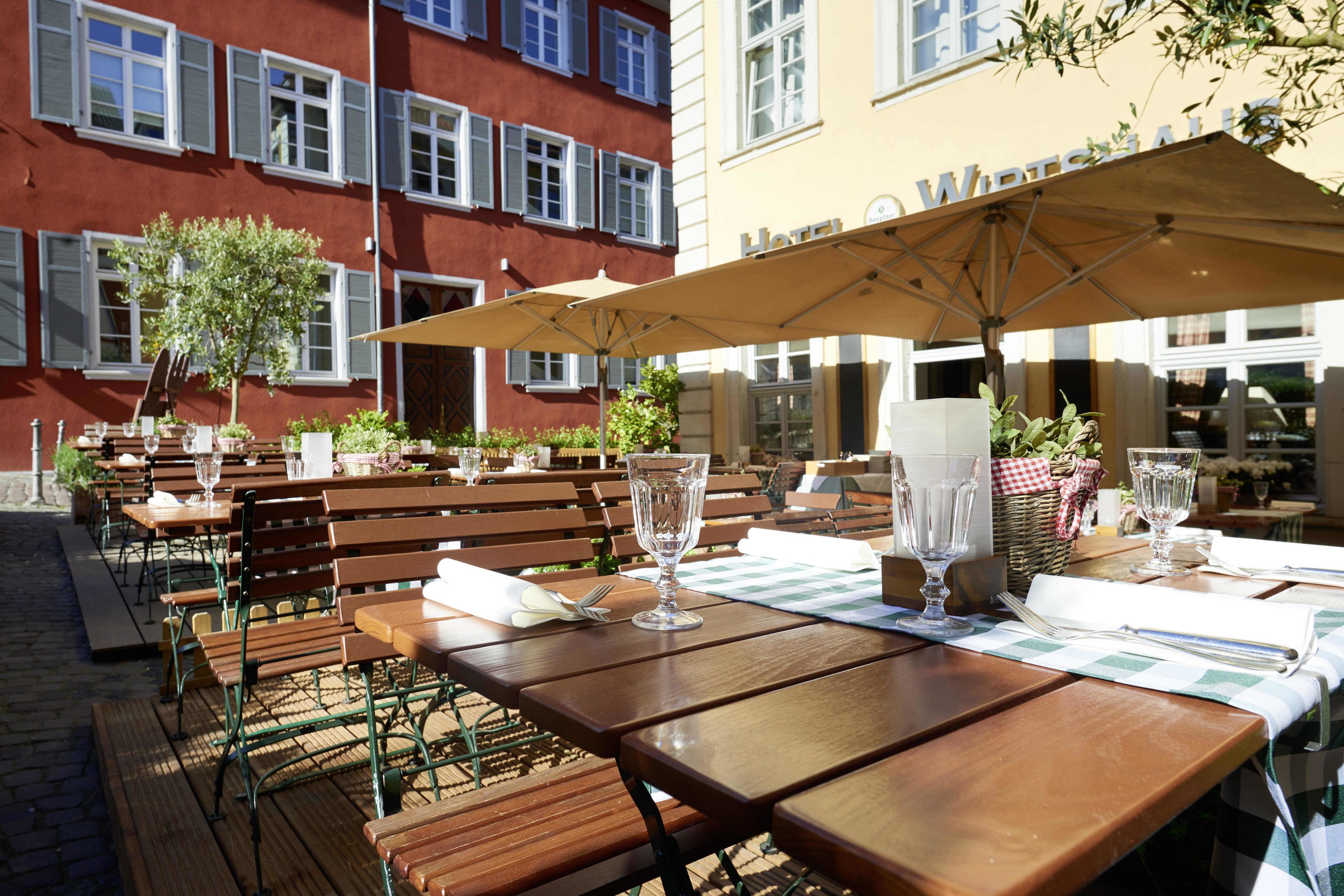 breakfast, dinner served; german cuisine, al fresco dining