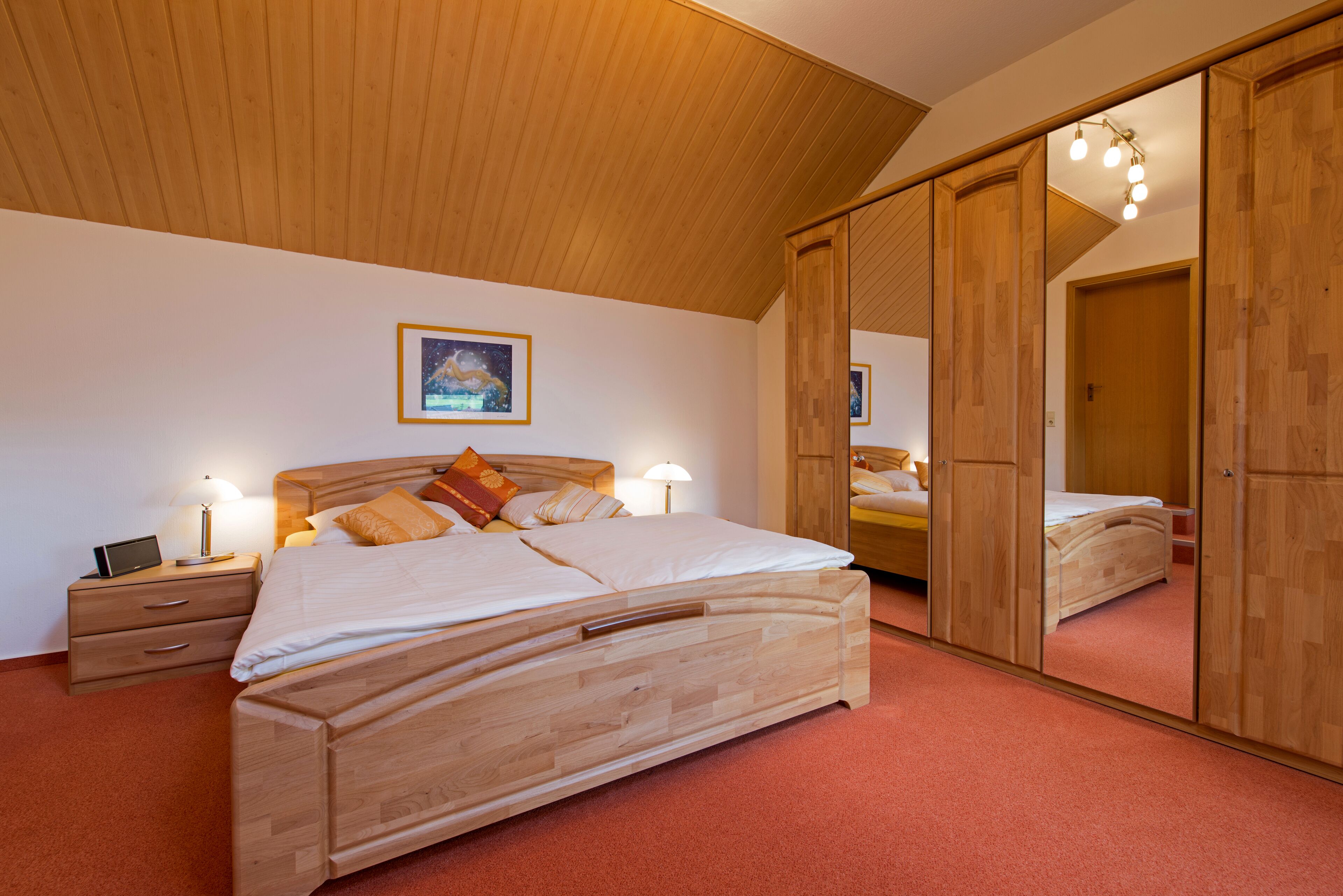 Apartment "Fernblick" 55sqm long stay (plus 4 nights) excl. breakfast | Hypo-allergenic bedding, individually decorated, individually furnished