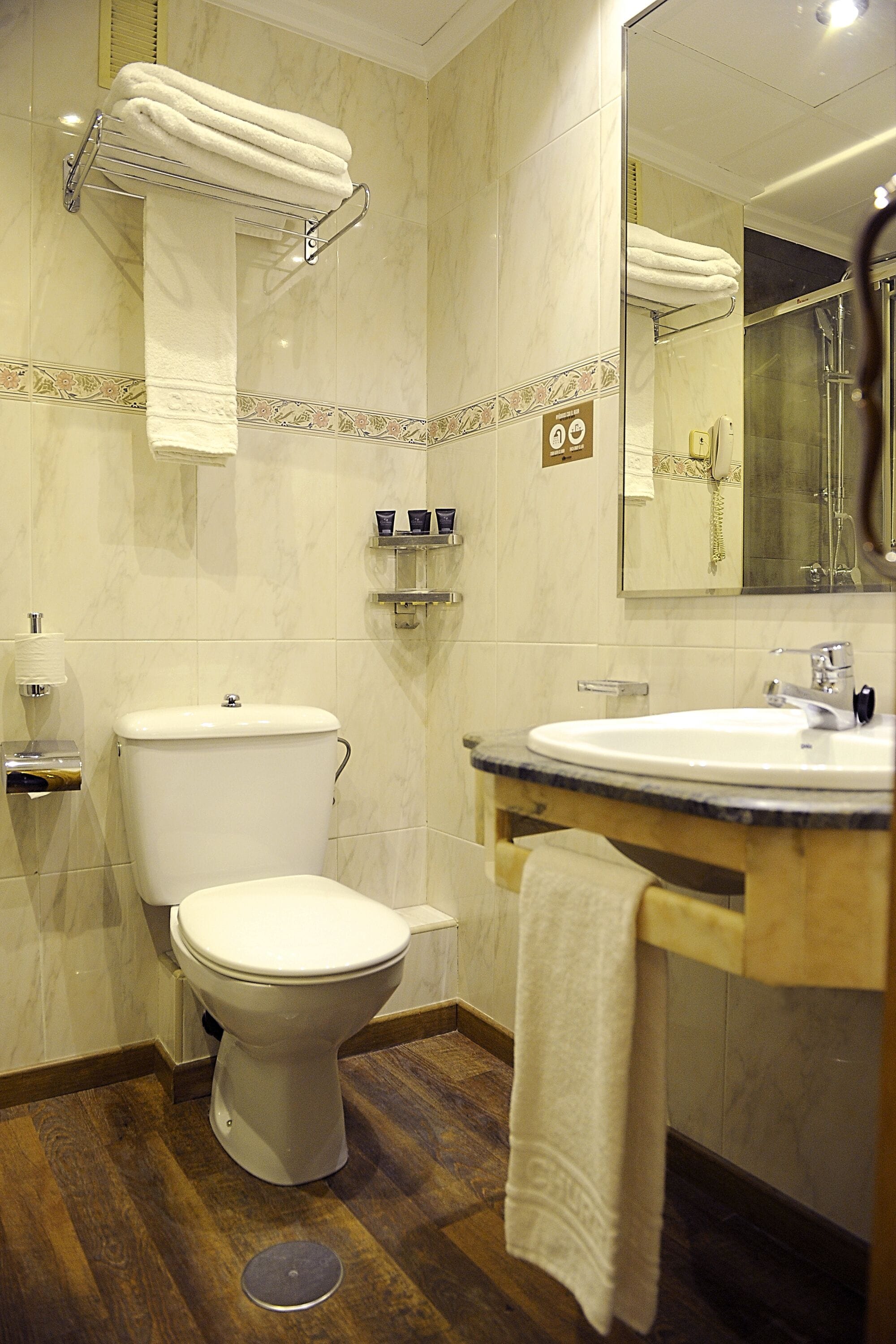 double or twin room | bathroom | hair dryer, towels