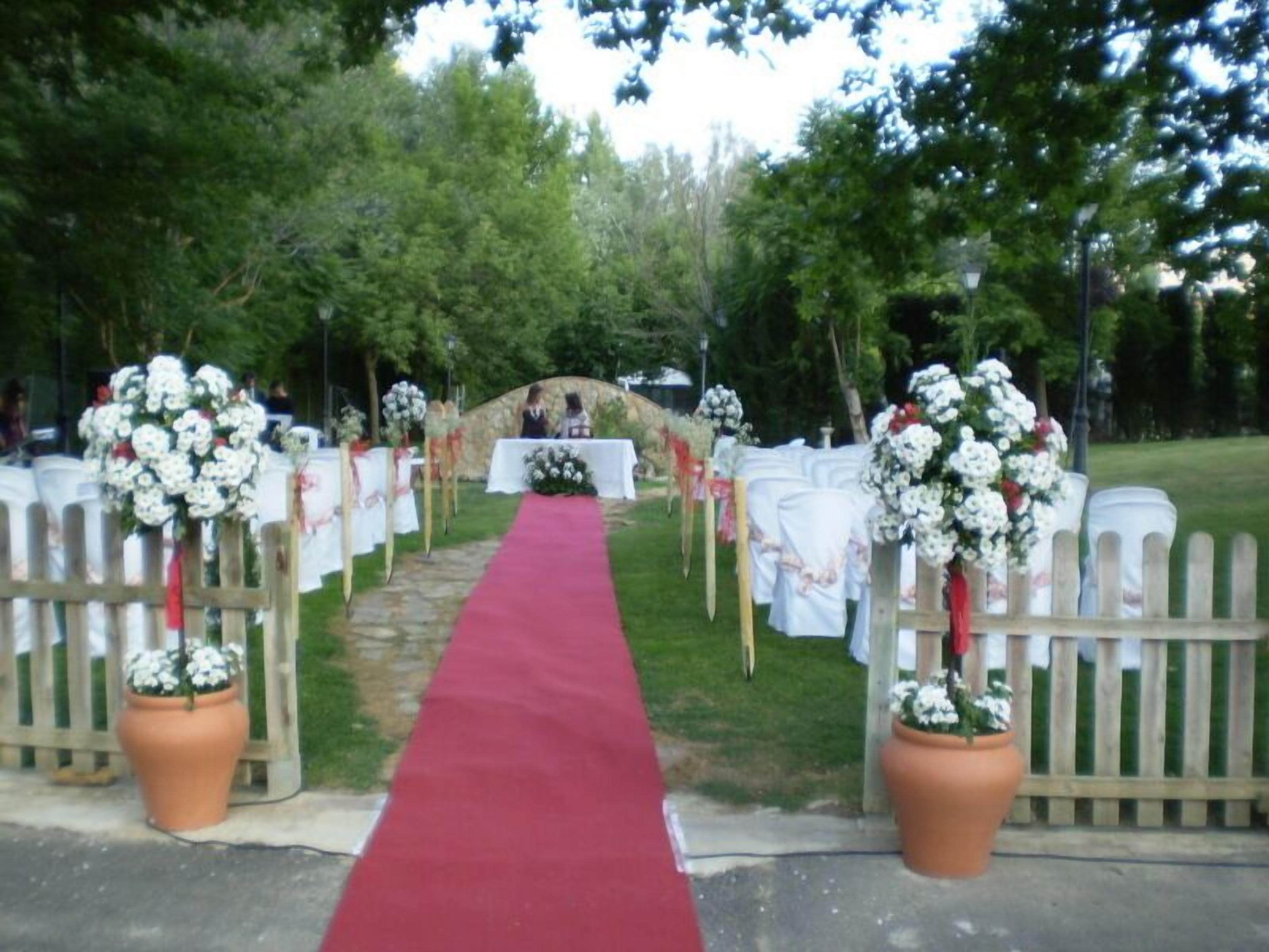 outdoor wedding area