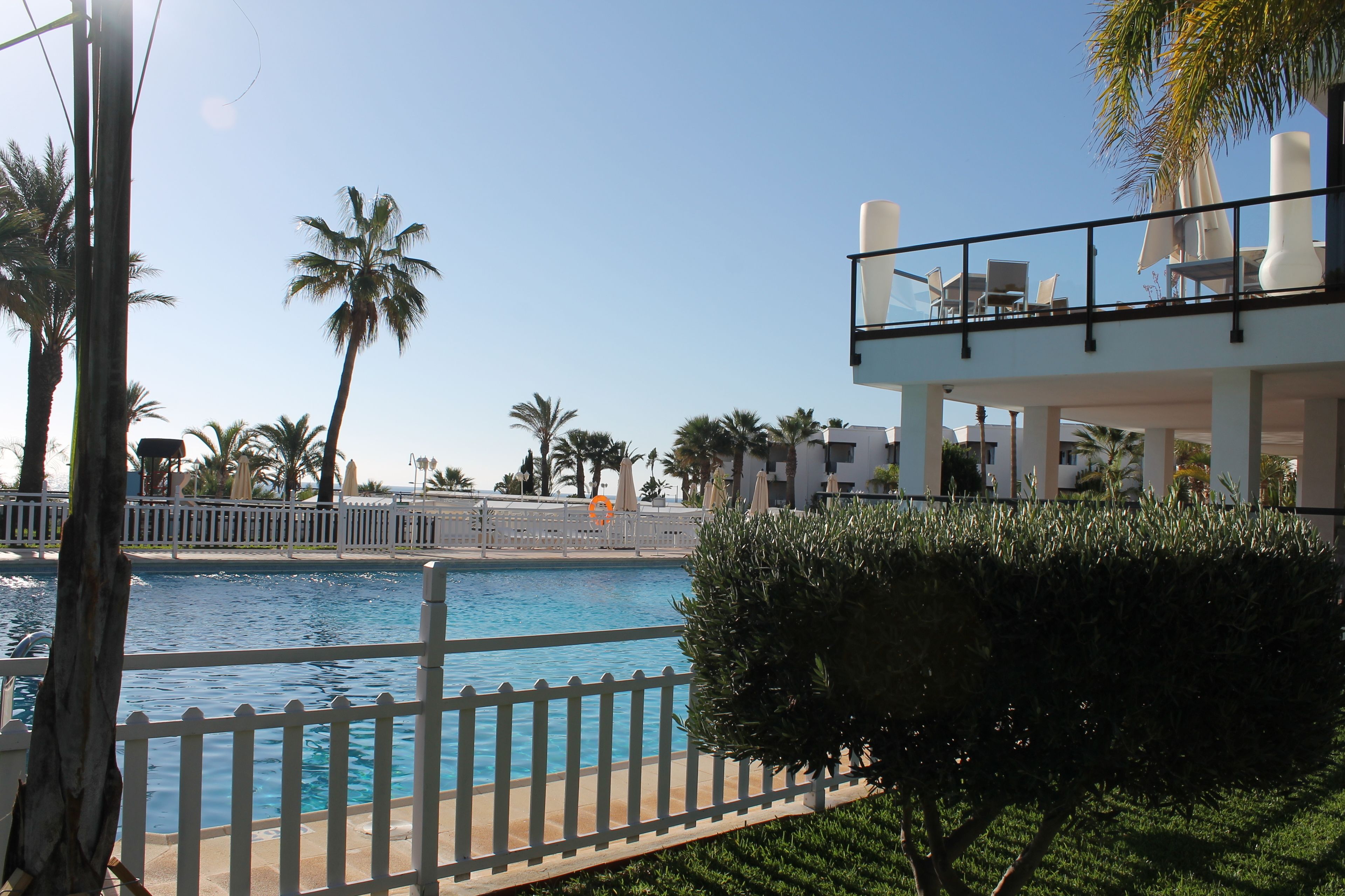 seasonal outdoor pool, open 11:00 am to 6:00 pm, pool umbrellas