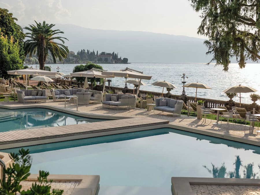 Indoor pool, outdoor pool, pool umbrellas, sun loungers