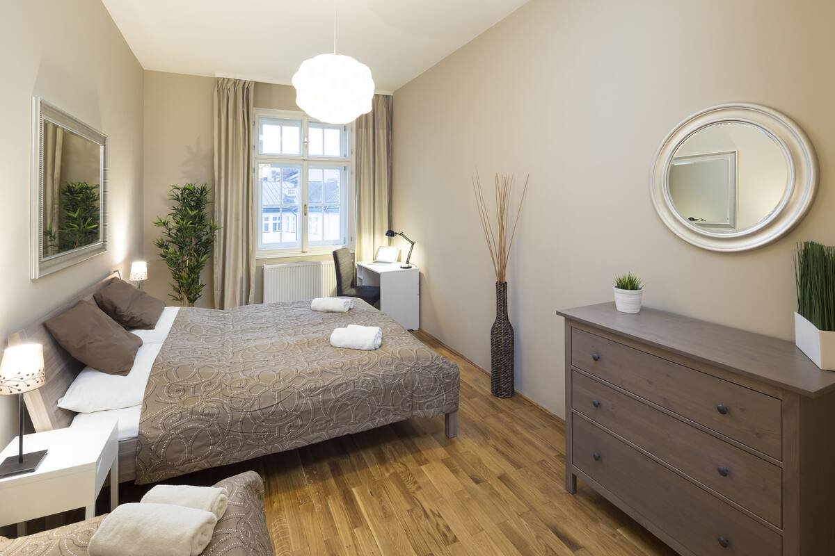 Family Apartment, 1 Bedroom, Kitchen | In-room safe, desk, soundproofing, iron/ironing board
