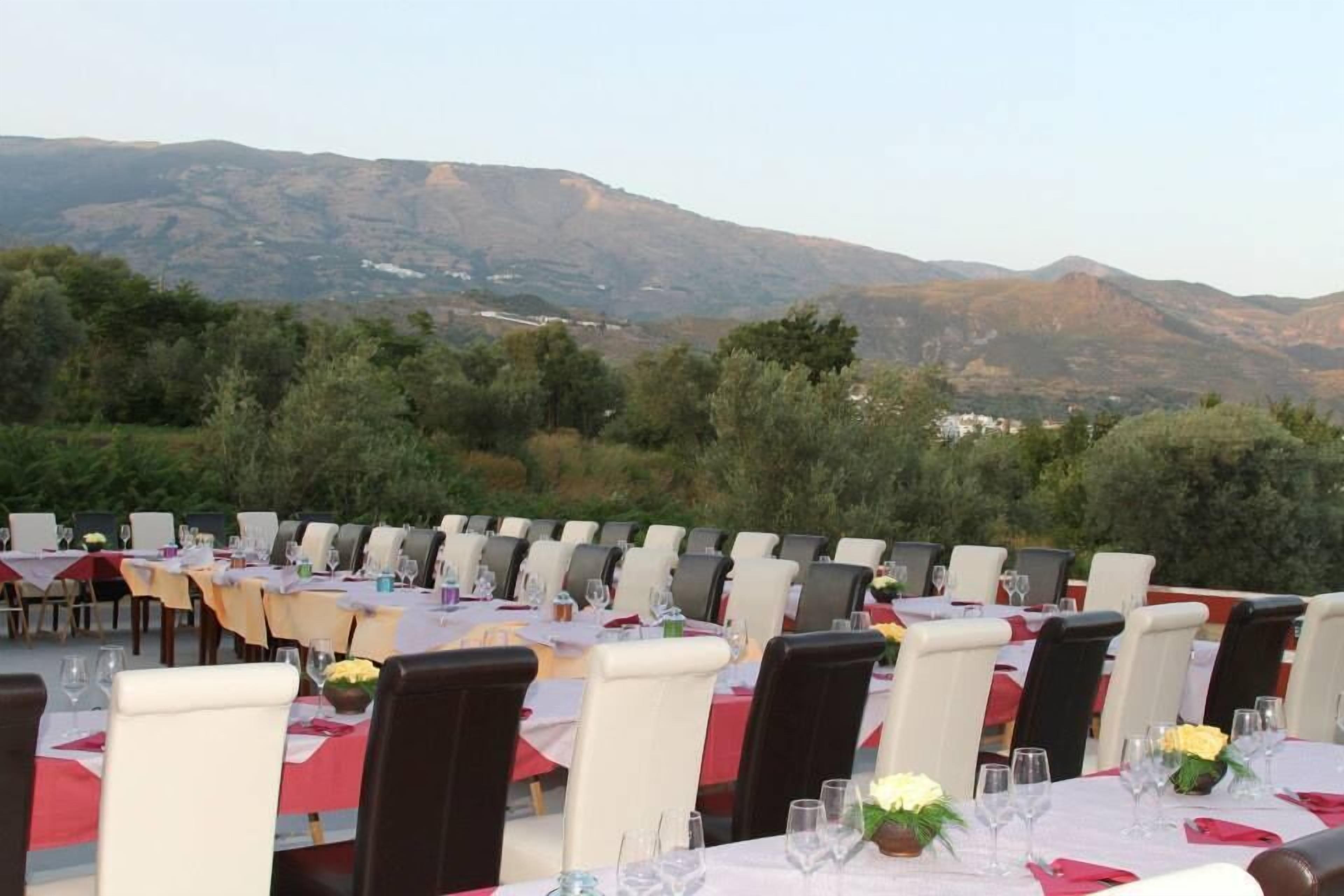 Outdoor banquet area