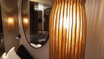 Memory foam beds, desk, blackout drapes, soundproofing