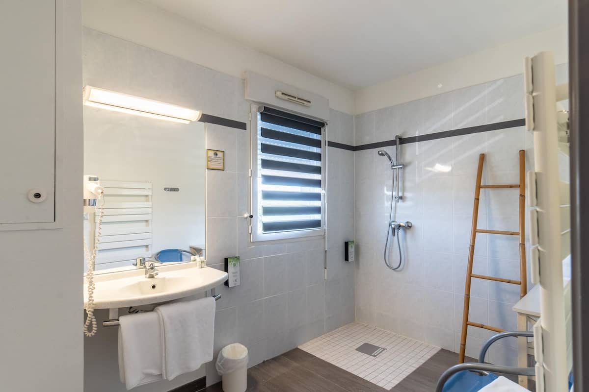 standard room, multiple beds | accessible bathroom
