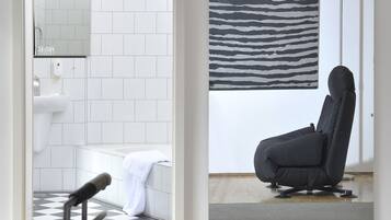 Hair dryer, towels
