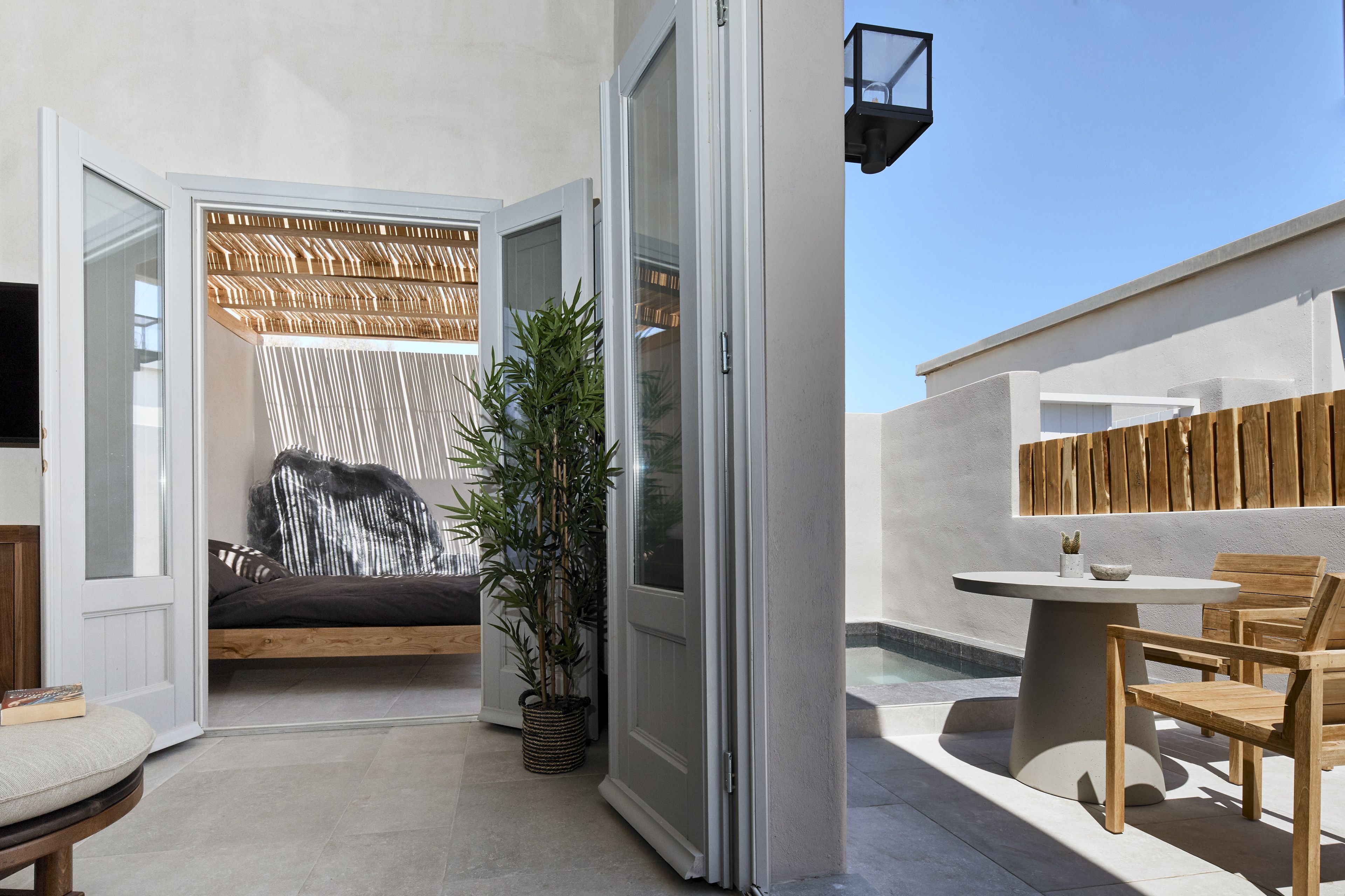 supreme maisonette with private plunge pool | courtyard view