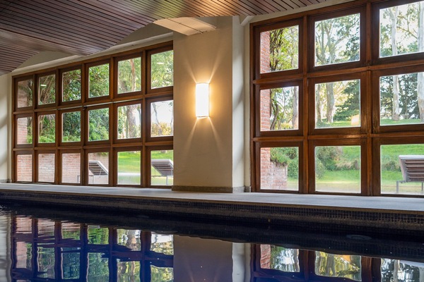 Indoor pool, seasonal outdoor pool, pool umbrellas, sun loungers