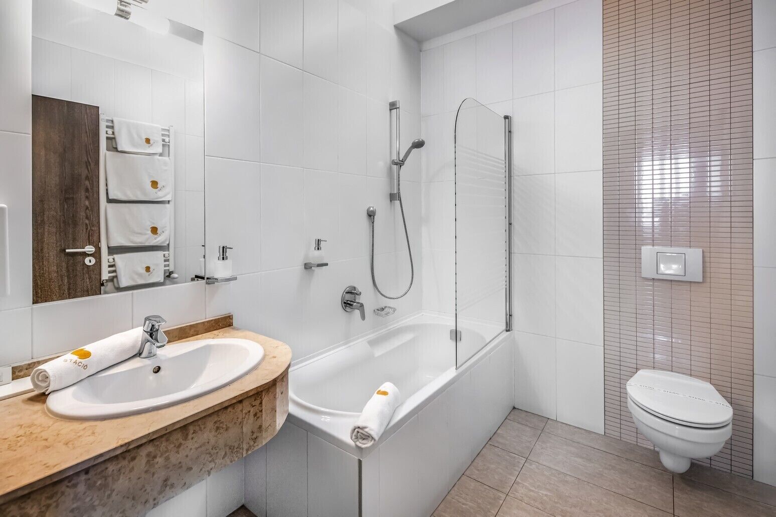 standard suite, 1 queen bed with sofa bed | bathroom | bathtub, hair dryer, towels