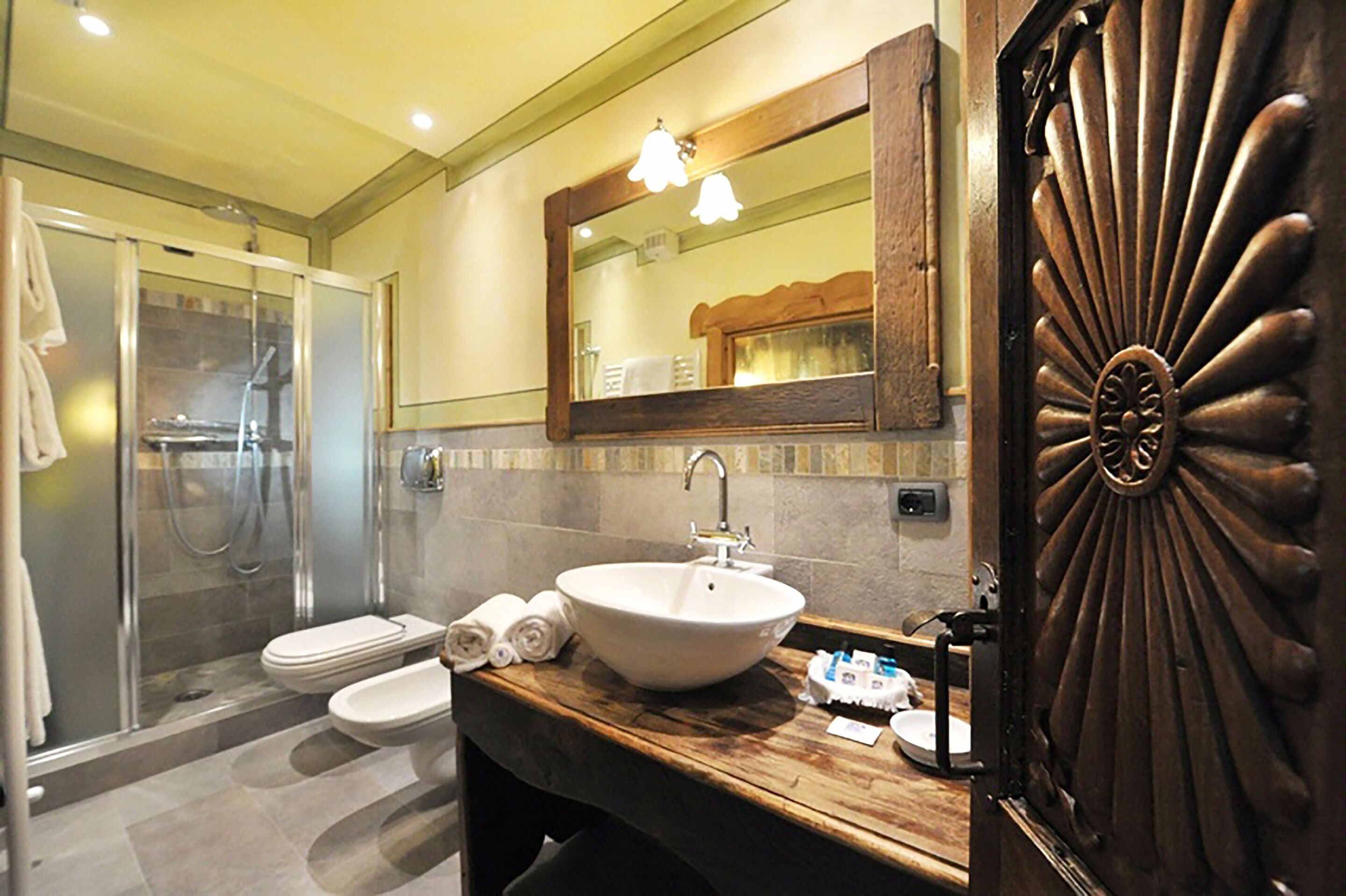 free toiletries, hair dryer, bathrobes, slippers