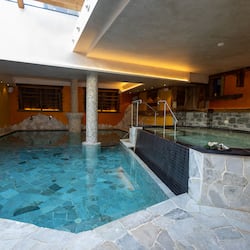 Sauna, hot tub, body treatments, deep-tissue massages, sports massages