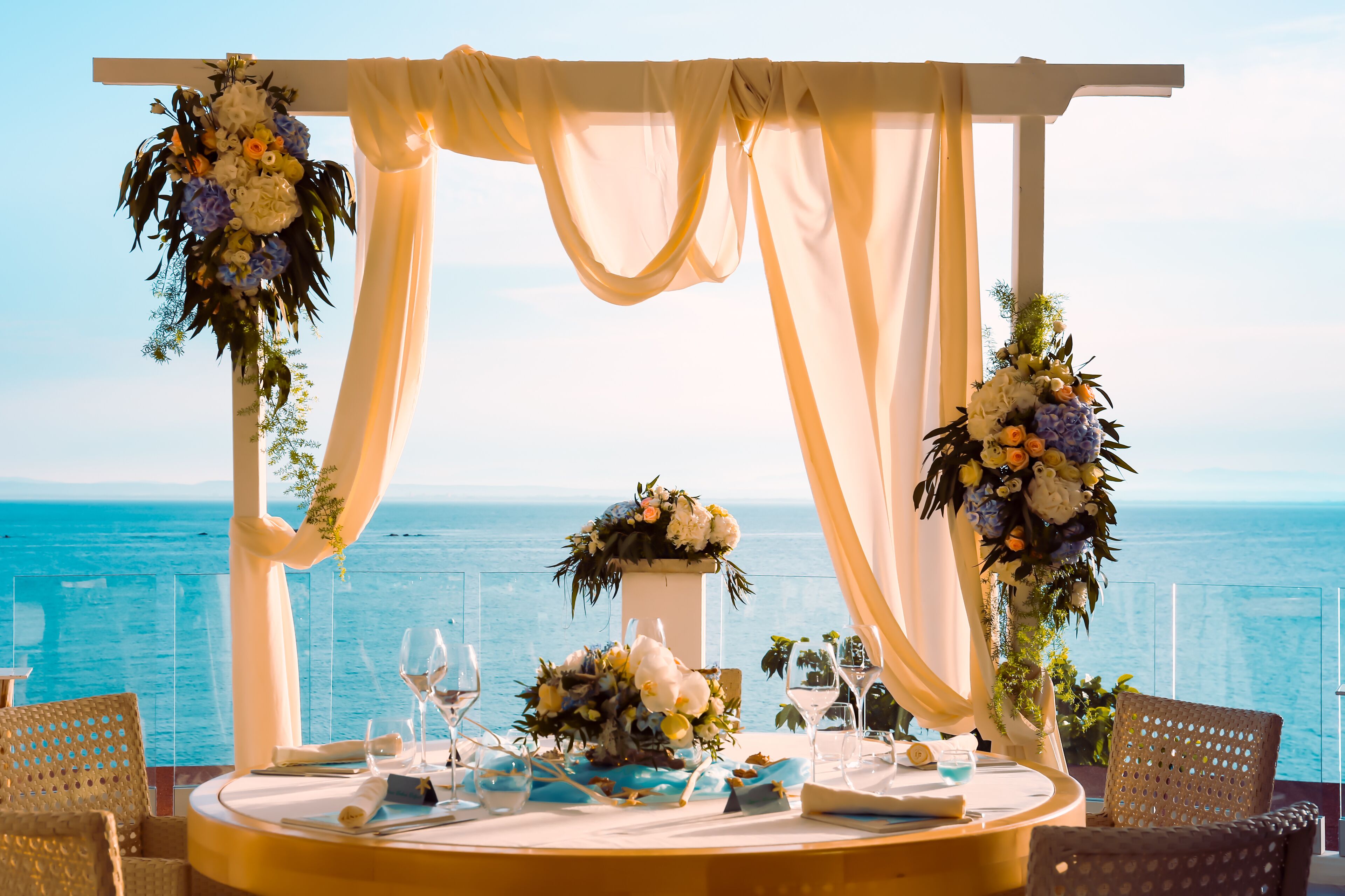 outdoor wedding area