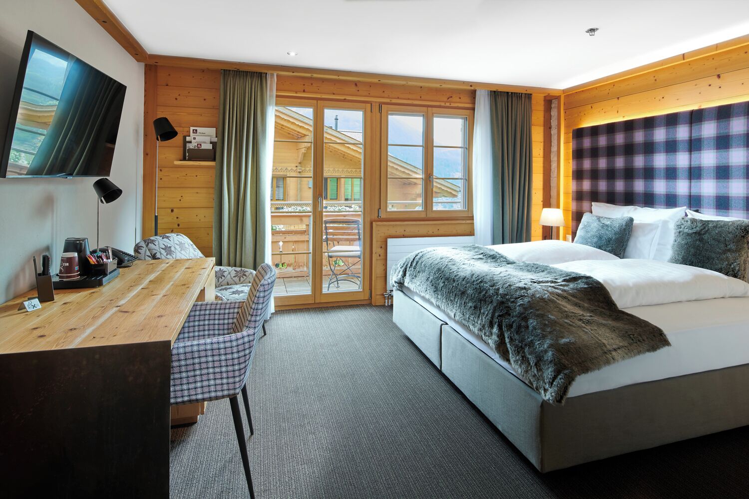 Room, Connecting Rooms (Alpin-Chic with connecting door) | Premium bedding, pillowtop beds, minibar, in-room safe