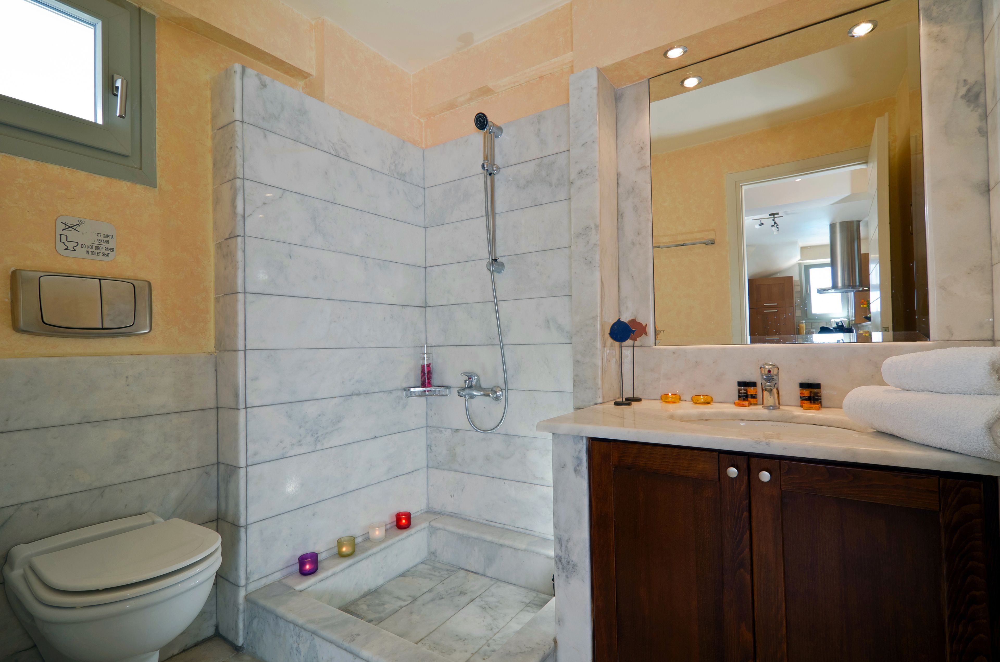 standard duplex (for 2-5 people, nefeli or kyveli ) | bathroom | shower, free toiletries, hair dryer, towels