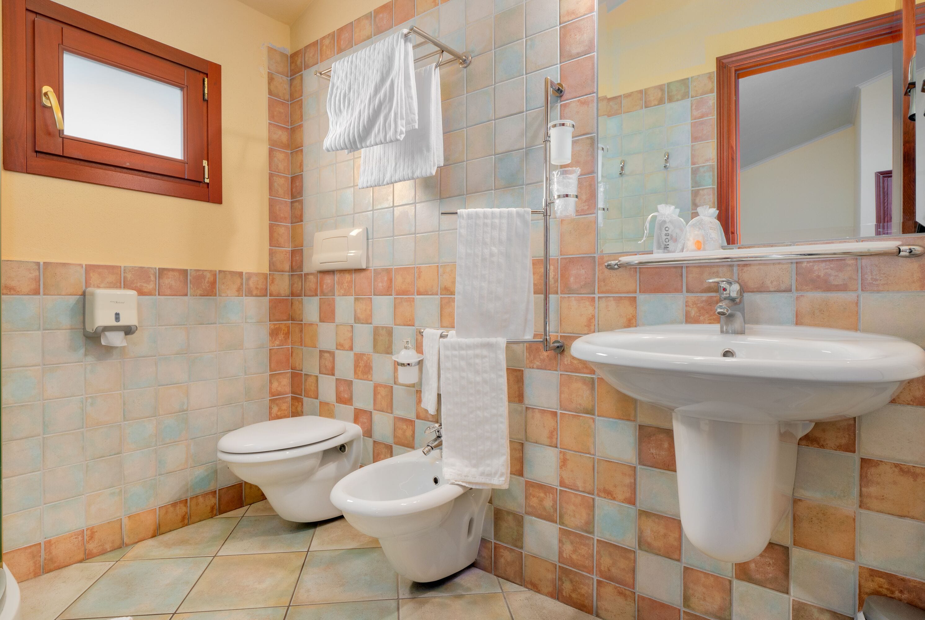 shower, free toiletries, hair dryer, bidet