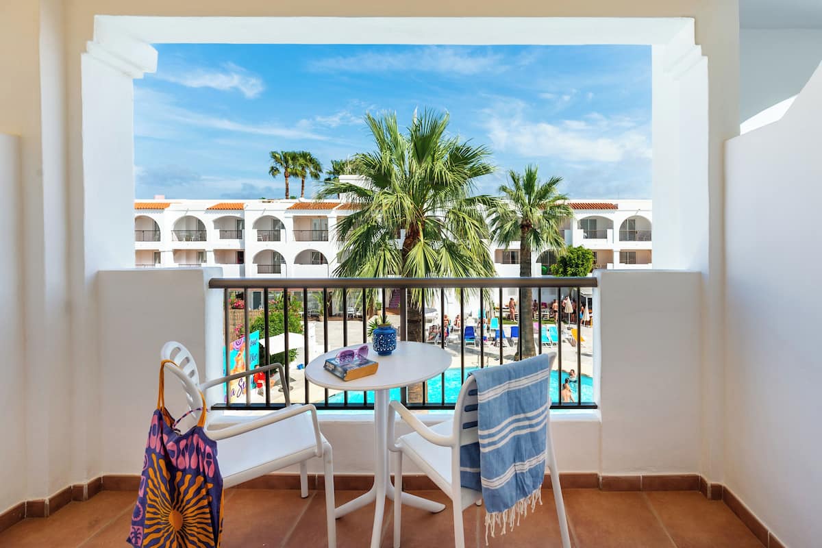Twin Room, Pool View | Terrace/patio
