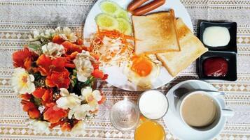 Daily self-service breakfast for a fee