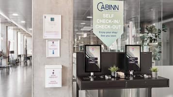 Check-in/check-out kiosk