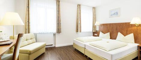 Desk, blackout drapes, free WiFi