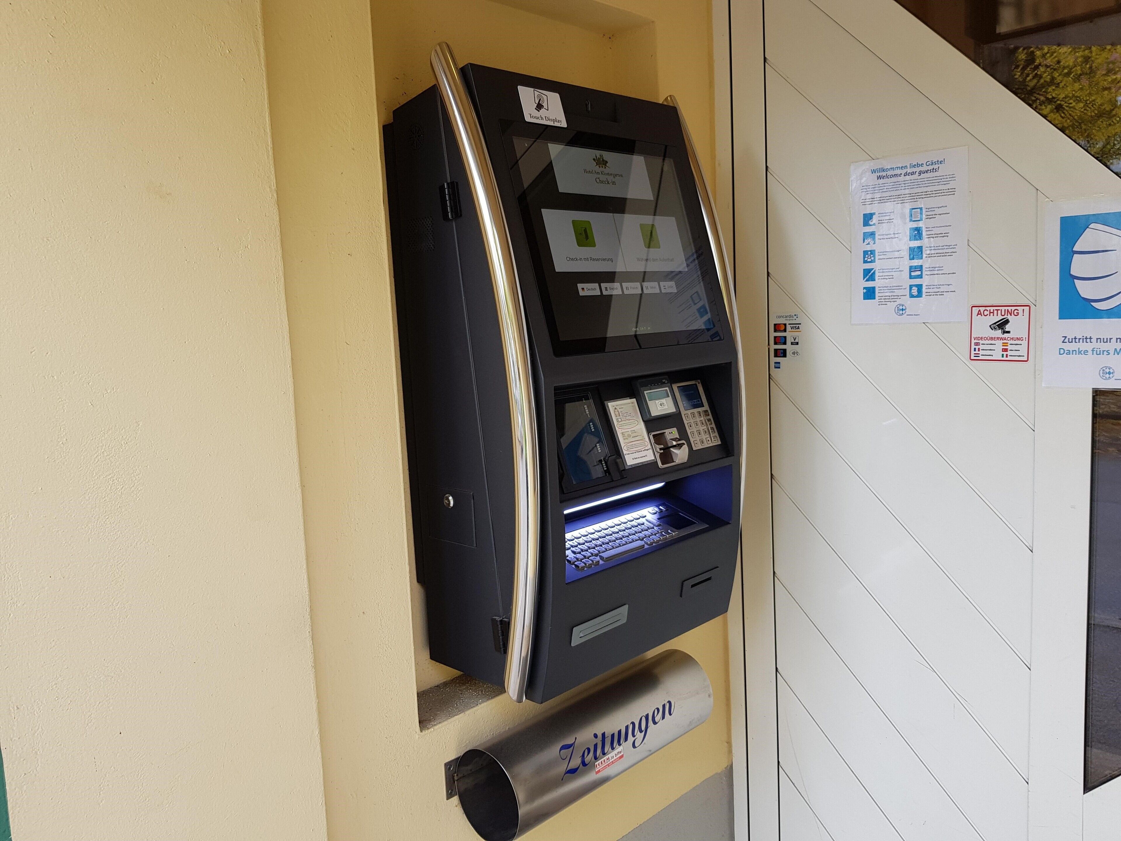 check-in/check-out kiosk