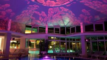 Indoor pool, 2 outdoor pools, open 8:00 AM to 11:30 PM, pool umbrellas
