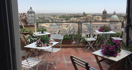 Casa Patronale Tipica Siciliana Home B&B TreMetriSoprailCielo camere con vista, colazione terrazzo panoramico