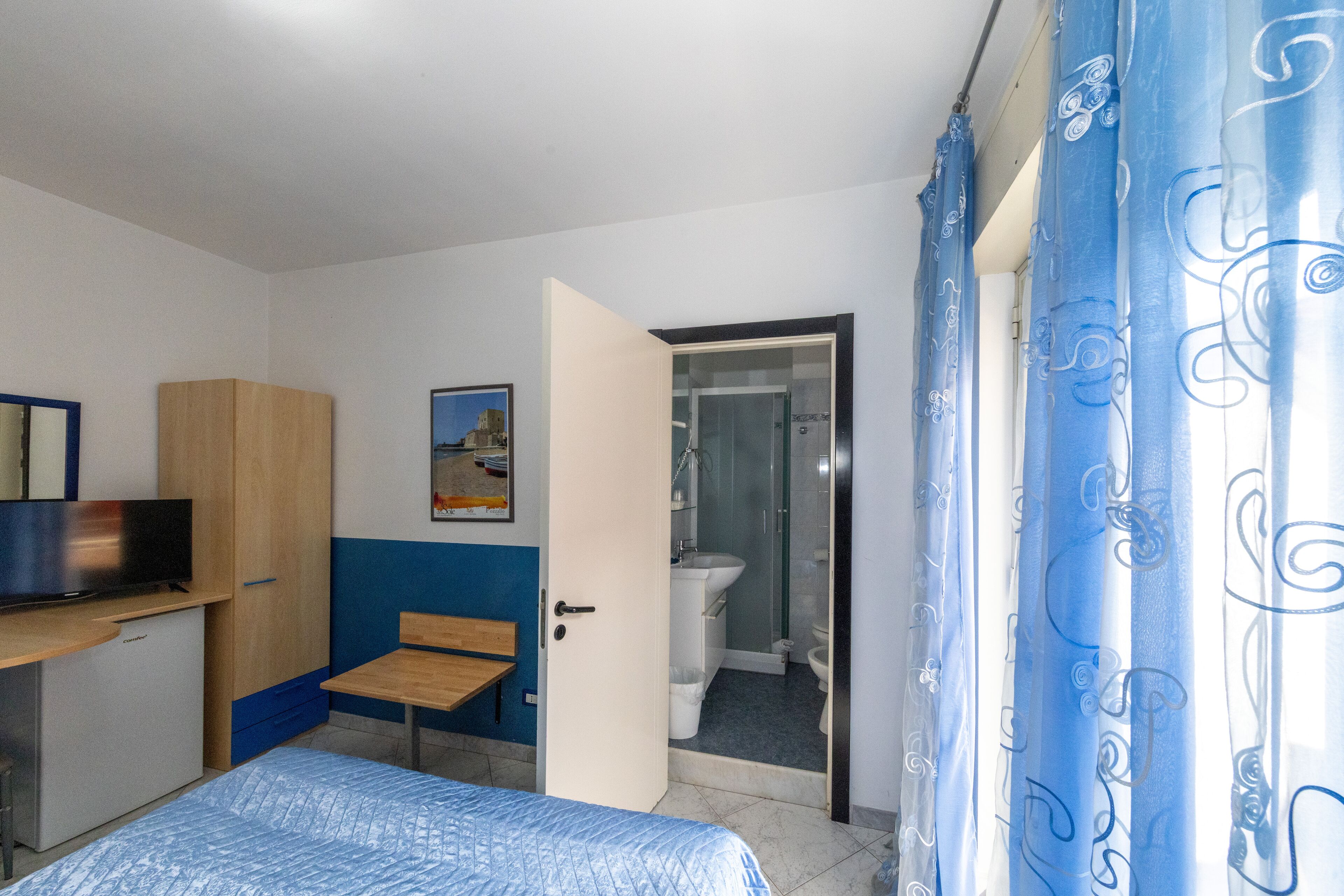 Pillowtop beds, desk, laptop workspace, iron/ironing board