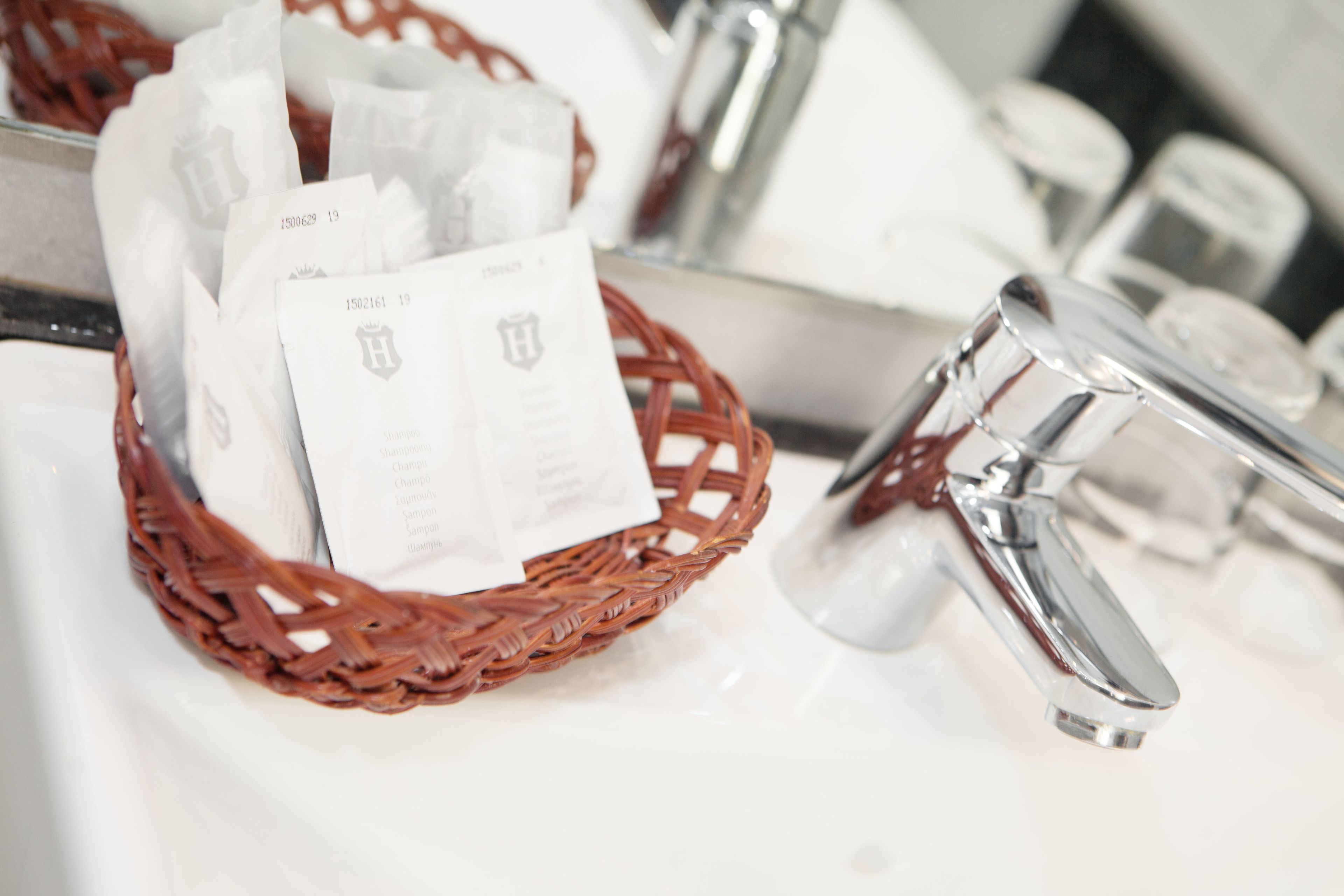 free toiletries, hair dryer, towels