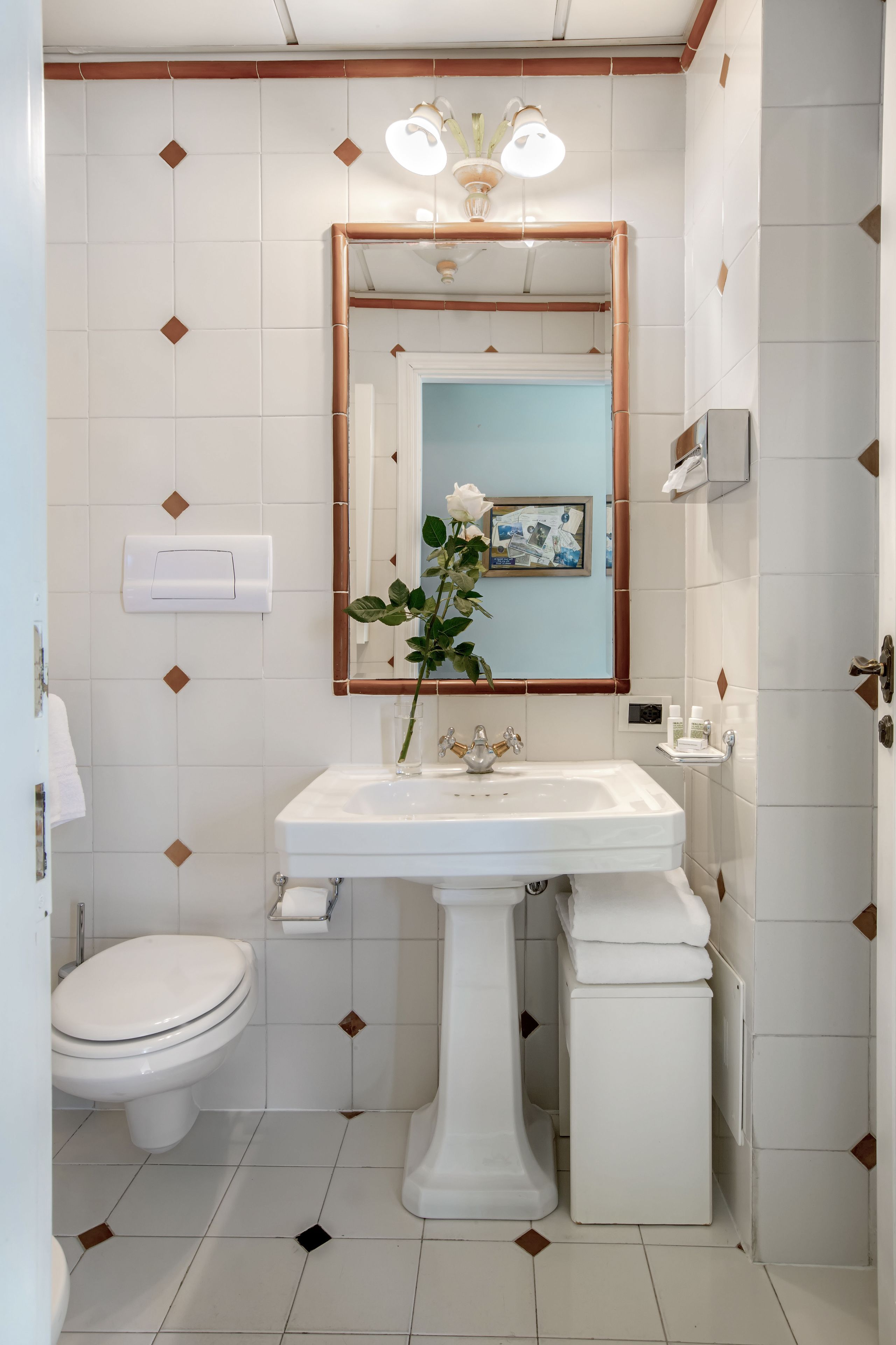 free toiletries, hair dryer, slippers, bidet