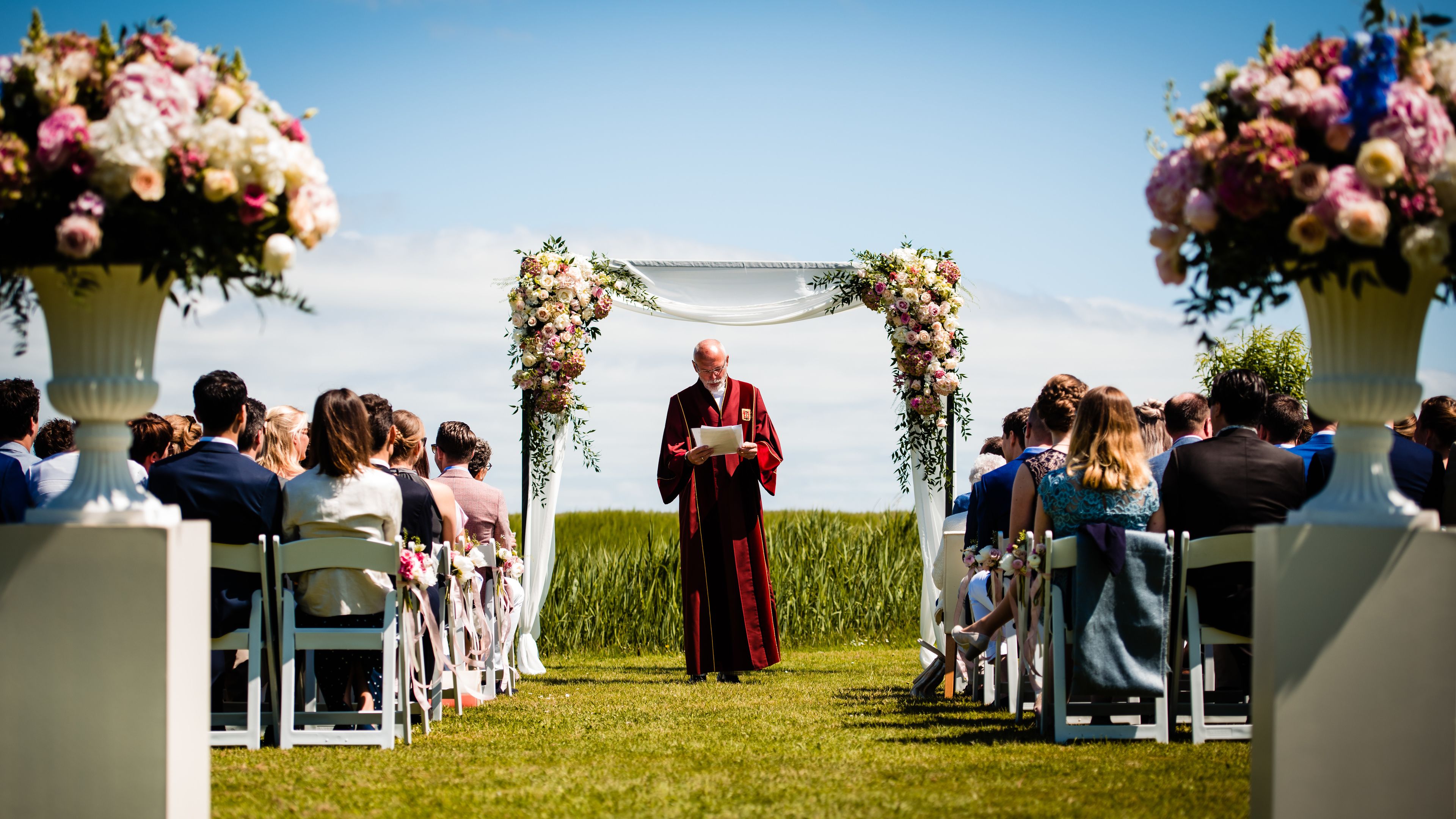 outdoor wedding area