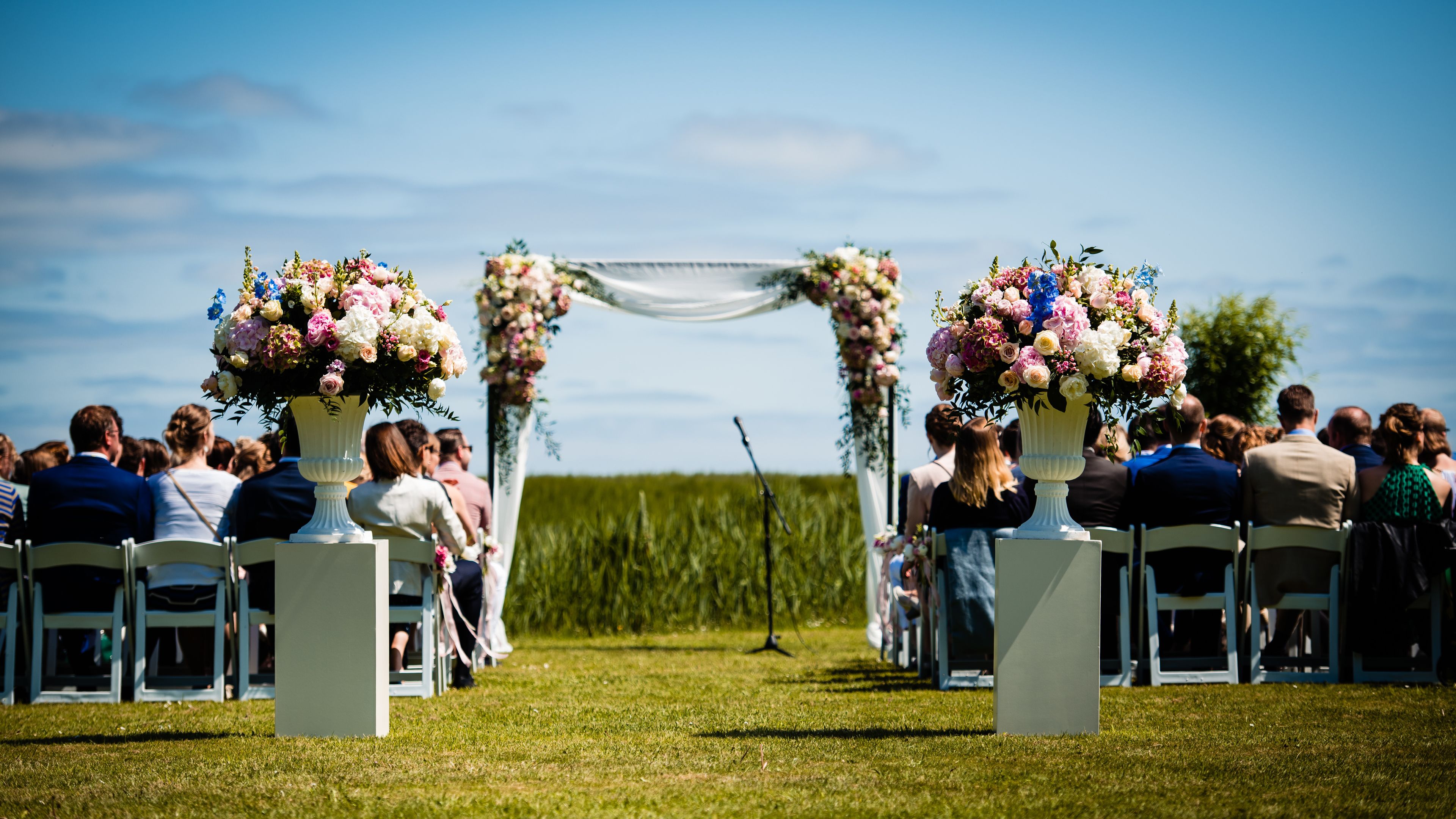 outdoor wedding area
