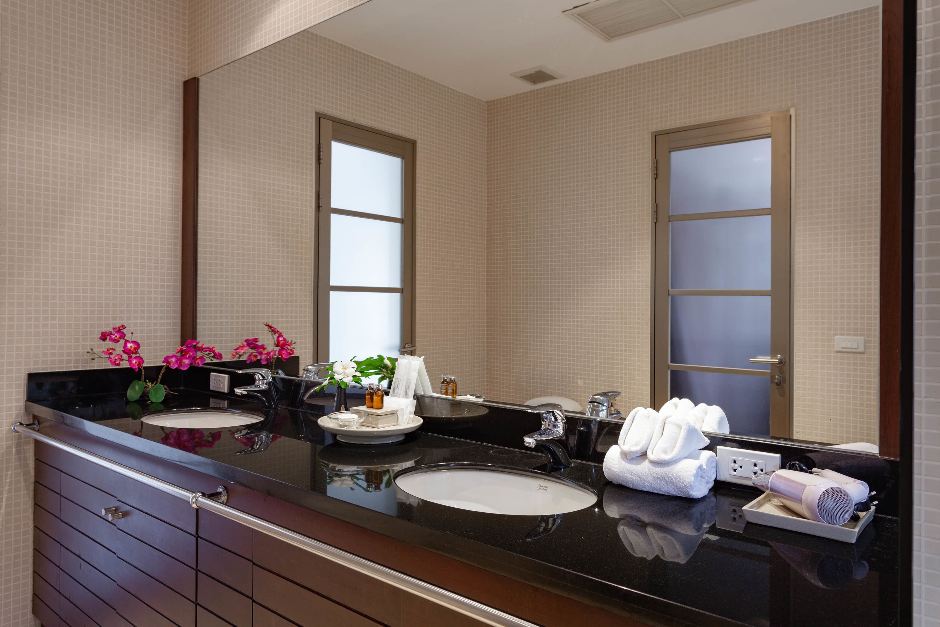 villa, 3 bedrooms, private pool | bathroom | shower, free toiletries, hair dryer, bathrobes