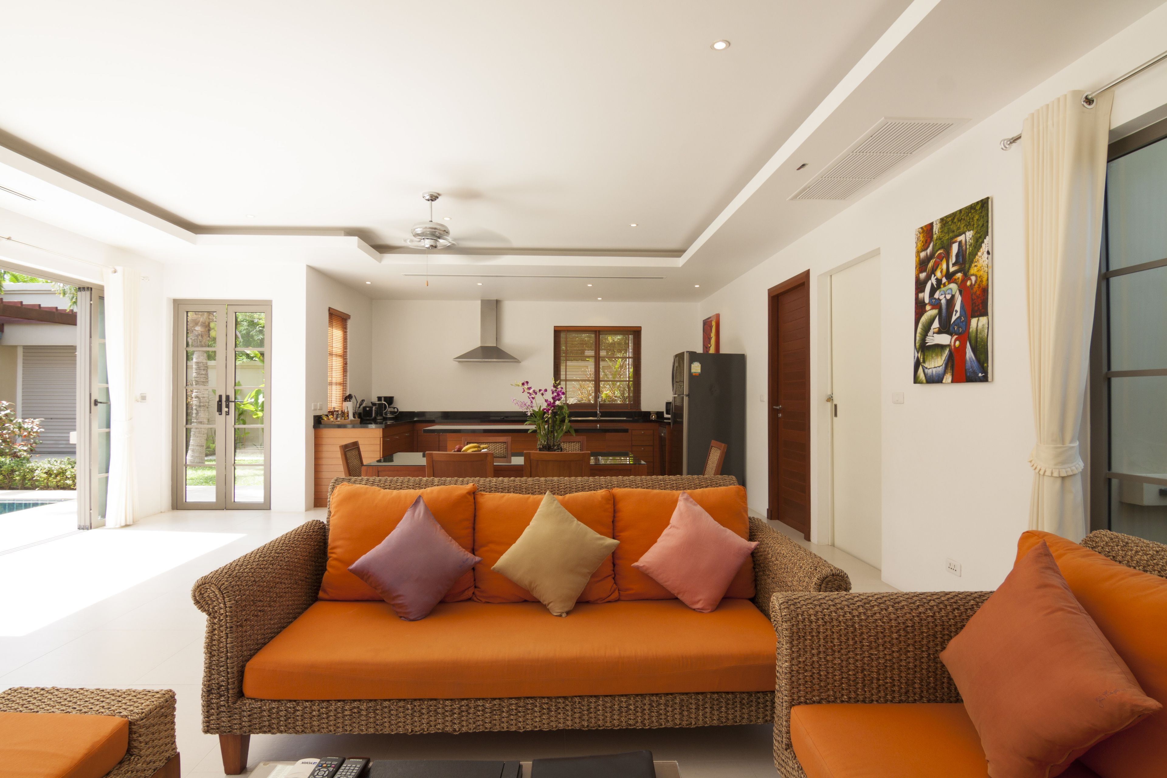 villa, 2 bedrooms, private pool | premium bedding, minibar, in-room safe, individually decorated