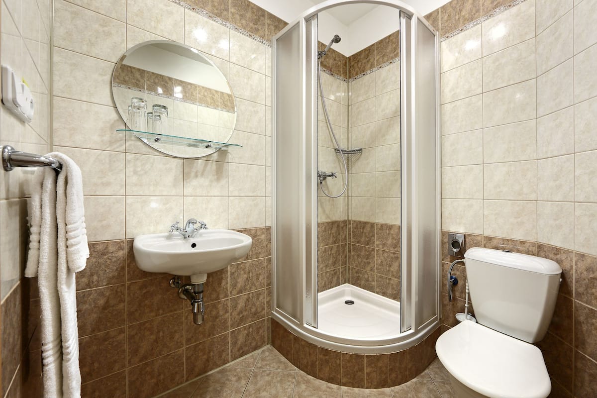 free toiletries, hair dryer, towels, soap