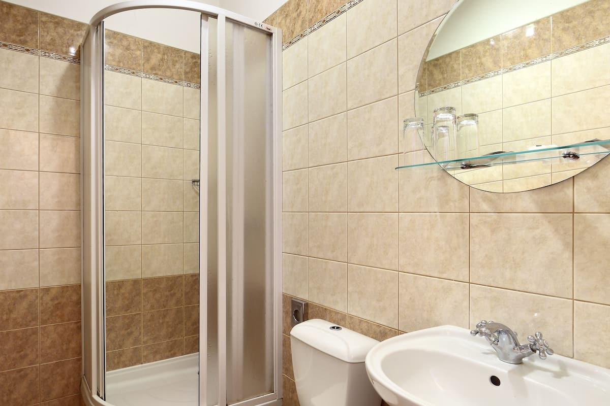 free toiletries, hair dryer, towels, soap