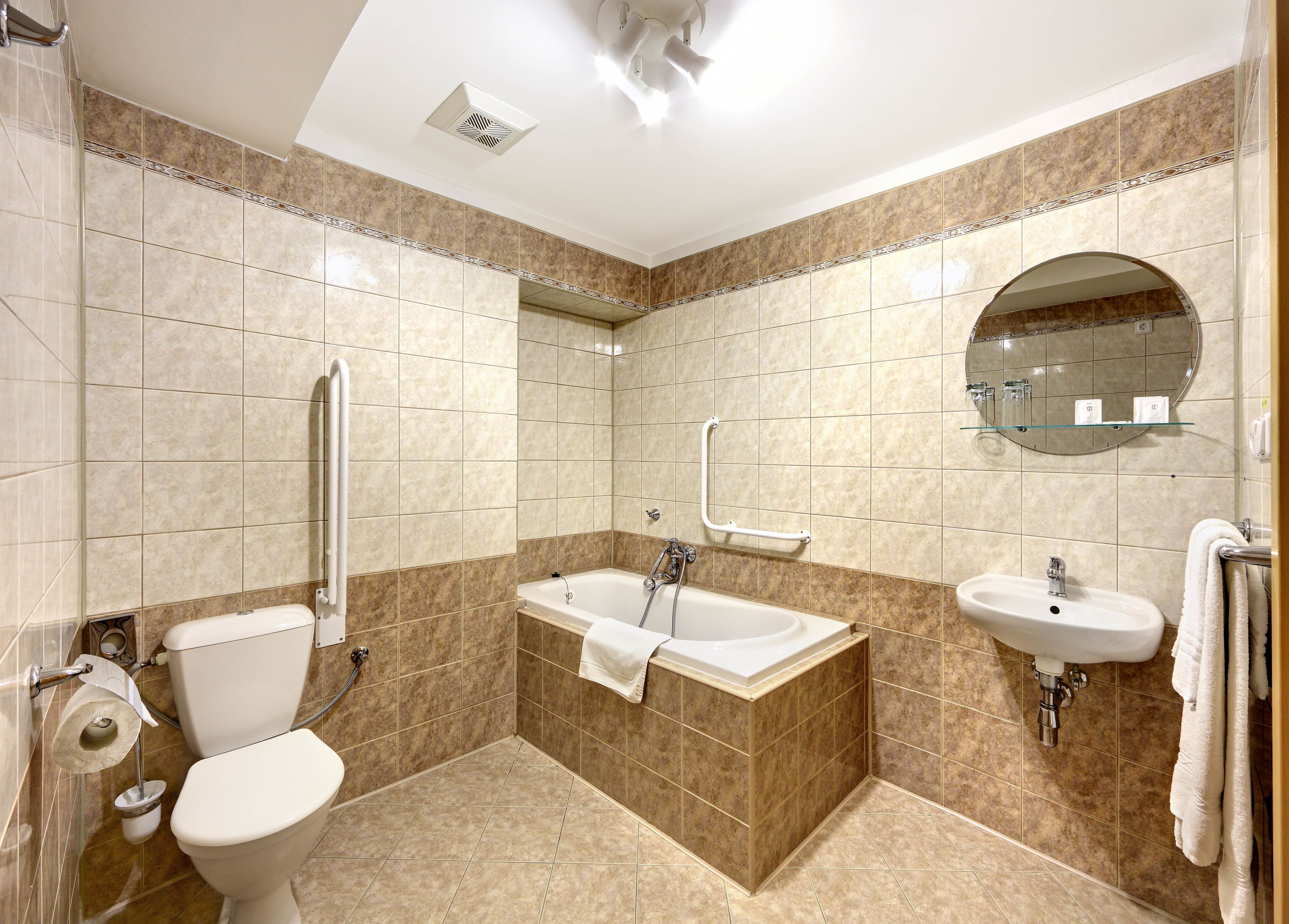 free toiletries, hair dryer, towels, soap