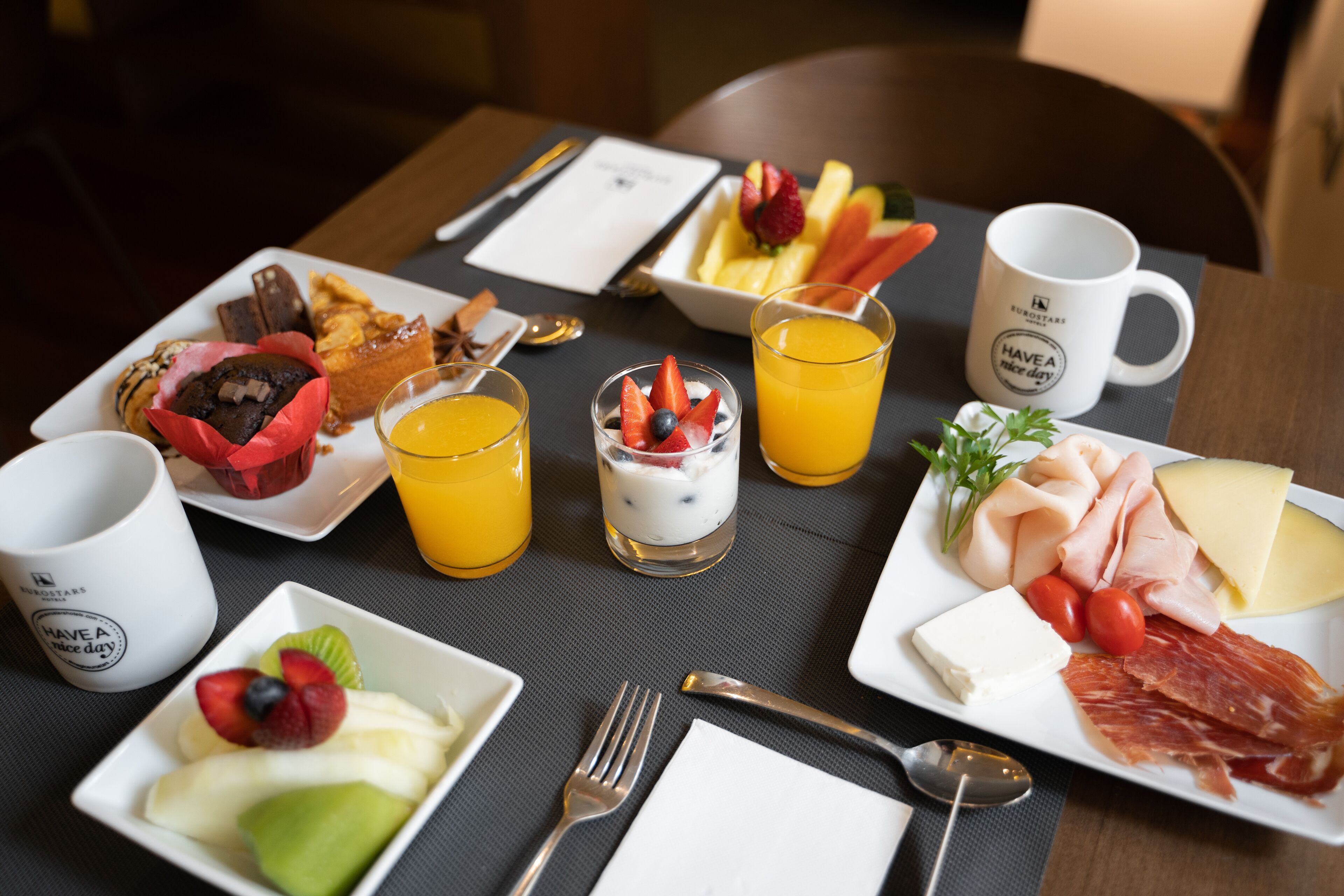 daily buffet breakfast (eur 13 per person)