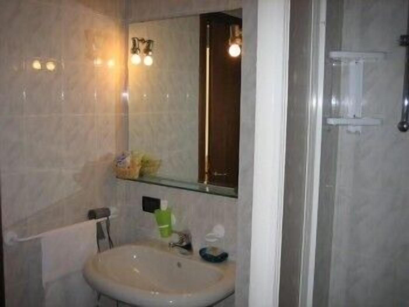 Habitación triple | Baño | Ducha y secador de pelo