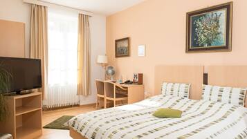 Desk, iron/ironing board, free WiFi, bed sheets