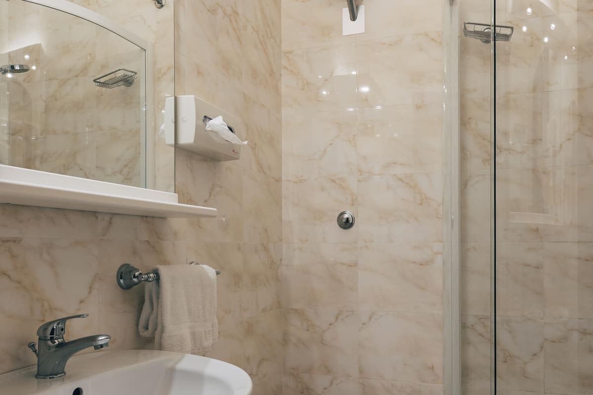 free toiletries, hair dryer, slippers, bidet