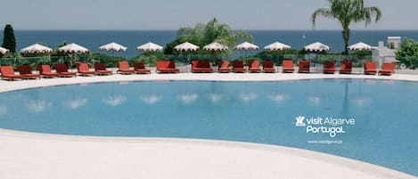 2 outdoor pools, open 10:00 AM to 8:00 PM, pool umbrellas, sun loungers