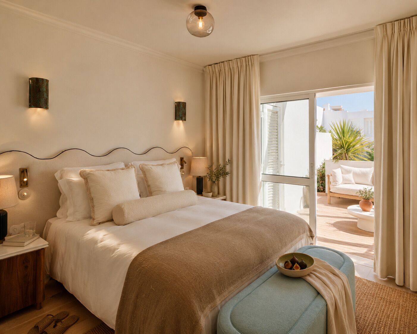 套房, 1 間臥室, 露台, 花園景 (1 King Bed & 1 Sofa Bed) | 房內夾萬、獨特設計、遮光窗簾/窗簾、熨斗/熨衫板