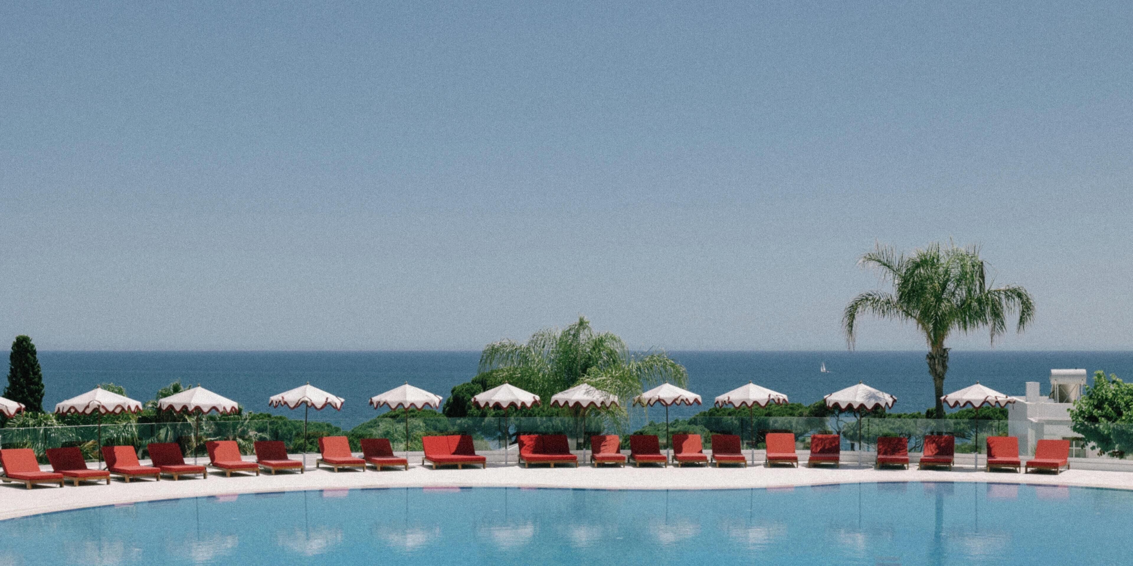 2 outdoor pools, open 10:00 AM to 8:00 PM, pool umbrellas, sun loungers